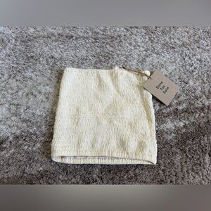 Stone Fox Swim flora smocked crop top -Cacao